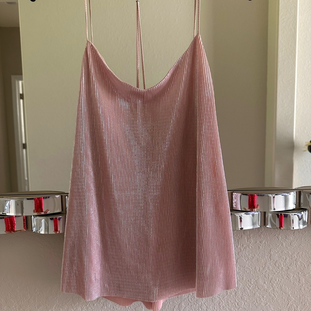 Express Pink sparkly tank top Size Medium